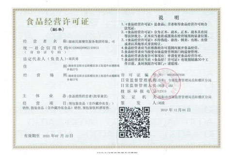 食品經(jīng)營許可證